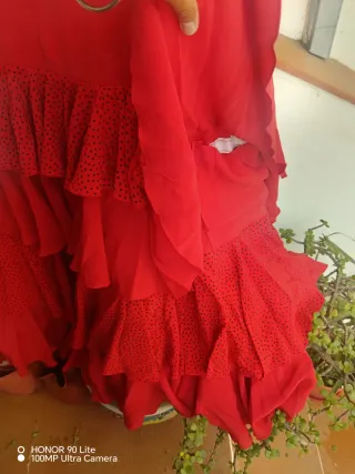 Vestido Flamenca Rojo con Lunares