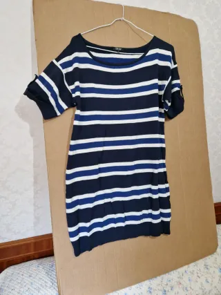 Vestido marinero Elogy rayas azul y blanco Talla M