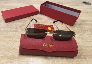 Gafas Cartier Negras y Doradas