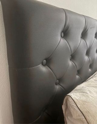 Cabecero Polipiel Negro 160x125