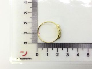 anillo oro 18k con piedra con circonita