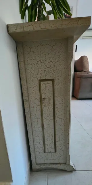 Conjunto de mueble recibidor y espejo vintage