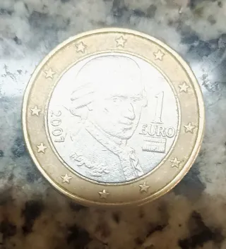 Moneda 1 Euro Mozart 2007