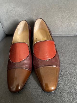 Zapatos Maria Larra Marrón y Rojo