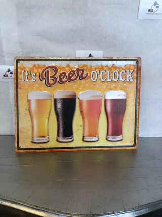 Targa vintage birra It's Beer O'Clock