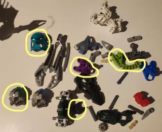 Piezas Lego Bionicle Sueltas