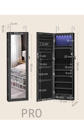 Armario para Joyas, Espejo Joyero de Pared