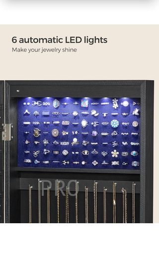 Armario para Joyas, Espejo Joyero de Pared