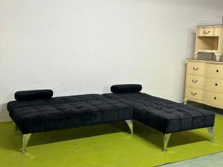 Sofá Chaise Longue Reversible Negro