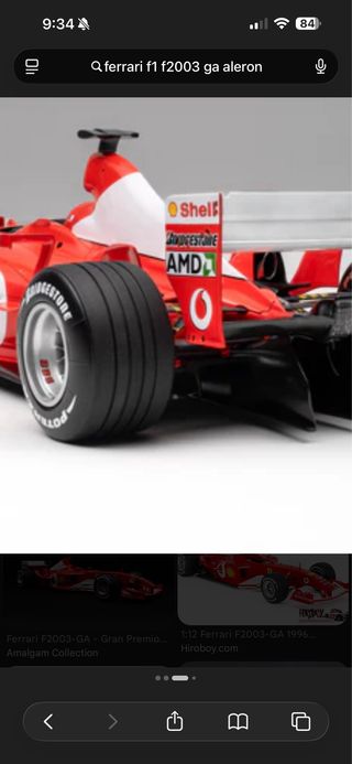 Aleta trasera FERRARI F2003-GA Michael Schumacher
