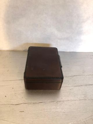 Set pulizia scarpe vintage con scatola spazzola e