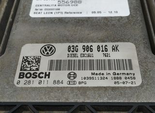 Centralita motor uce 03g906016ak seat leon 556988