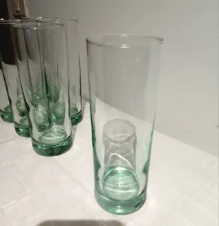 Bicchieri Collins Verdi Trasparenti Vetro