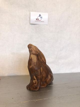 Statuetta coniglio ceramica vintage