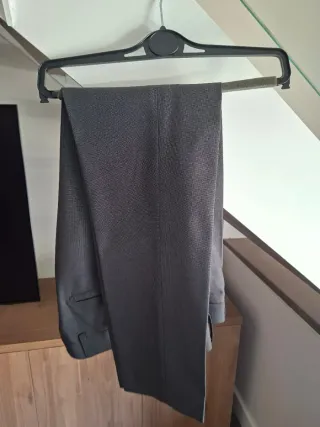 Mango Man Traje Gris Texturizado