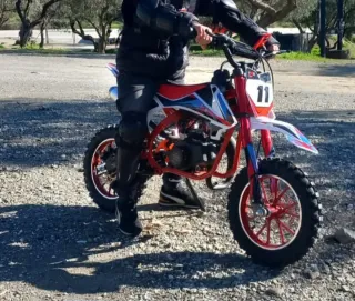 Mini Moto Cross Roja y Blanca