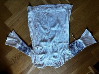 Kaftán tacto seda estampado azul
