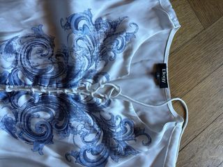 Kaftán tacto seda estampado azul