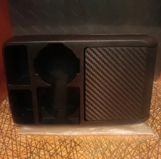 Organizador Coche Negro con Posavasos abs NUEVO