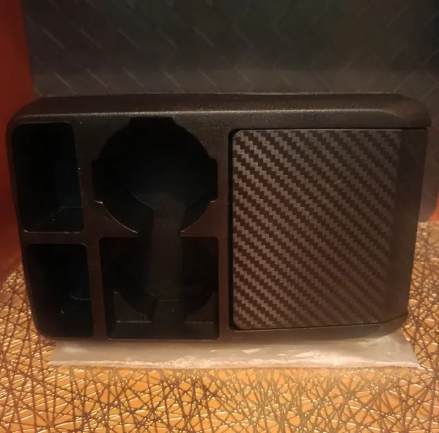 Organizador Coche Negro con Posavasos abs NUEVO