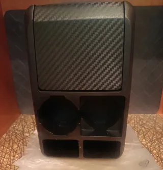 Organizador Coche Negro con Posavasos abs NUEVO