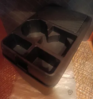 Organizador Coche Negro con Posavasos abs NUEVO