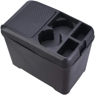 Organizador Coche Negro con Posavasos abs NUEVO