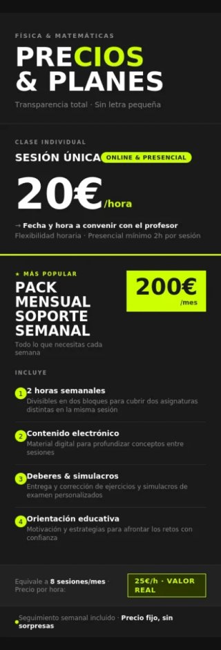 Clases particulares matemáticas y fisica