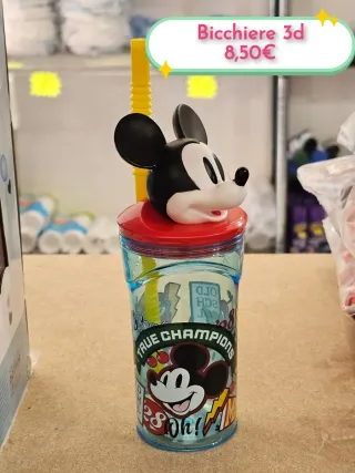 Bicchiere 3d Topolino 8,50€