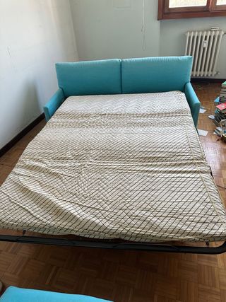 Divano letto tessuto e metallo