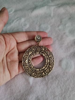 Pendientes Maxi dorado envejecido Nuevos