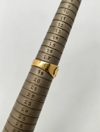 Anillo Oro 18kt Frontal líneas circonitas