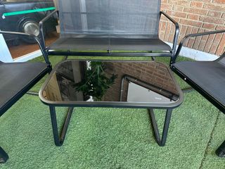 Conjunto Terraza Negro/Gris