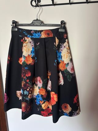 Gonna fantasia floreale taglia M