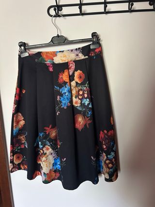 Gonna fantasia floreale taglia M