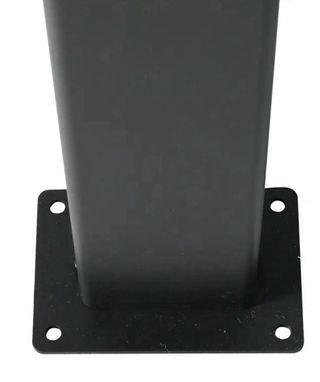 Pérgola de metal color blanco