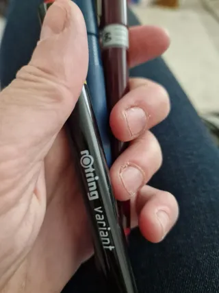 3 Penne Nere, Blu e Bordeaux Rotring e Staetdler