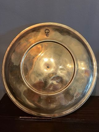 Pareja Platos Latón y Monedas Plata