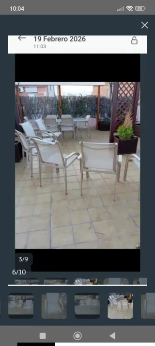 Sillas de jardín 49.99€ 6 sillas