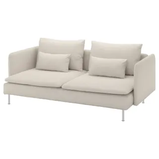Sofá 3 plazas beige tela