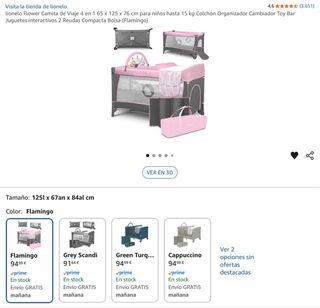 Cuna de viaje Lionelo Flower