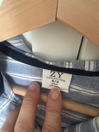 Camisa niño rayas azules y blancas
