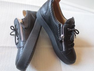 Giuseppe Zanotti Zapatillas Negras Piel Carbono Cr