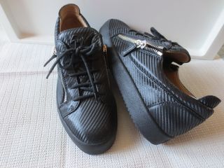 Giuseppe Zanotti Zapatillas Negras Piel Carbono Cr