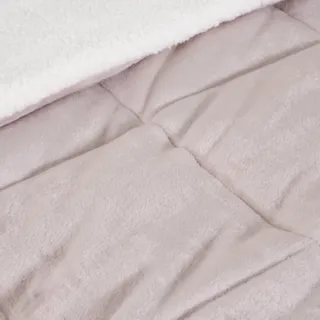 Edredón Velour y Sherpa Carna 135cm Beige Texhome