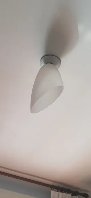 Lampadario Artemide in vetro e metallo