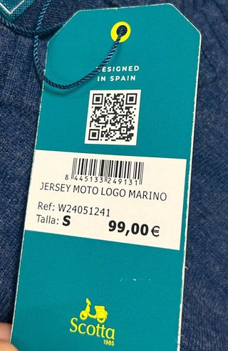 Jersey Scotta Lana Logo Moto Talla S hombre