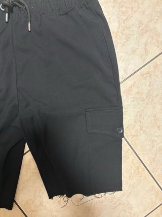 Pantaloncini cargo neri WOLM