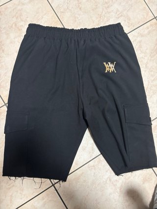 Pantaloncini cargo neri WOLM
