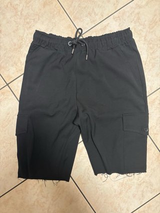 Pantaloncini cargo neri WOLM